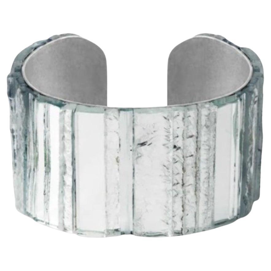 Disco Sapiens Hand-Sculpted Mirror-Cut Bracelet by Marion Fillancq For Sale