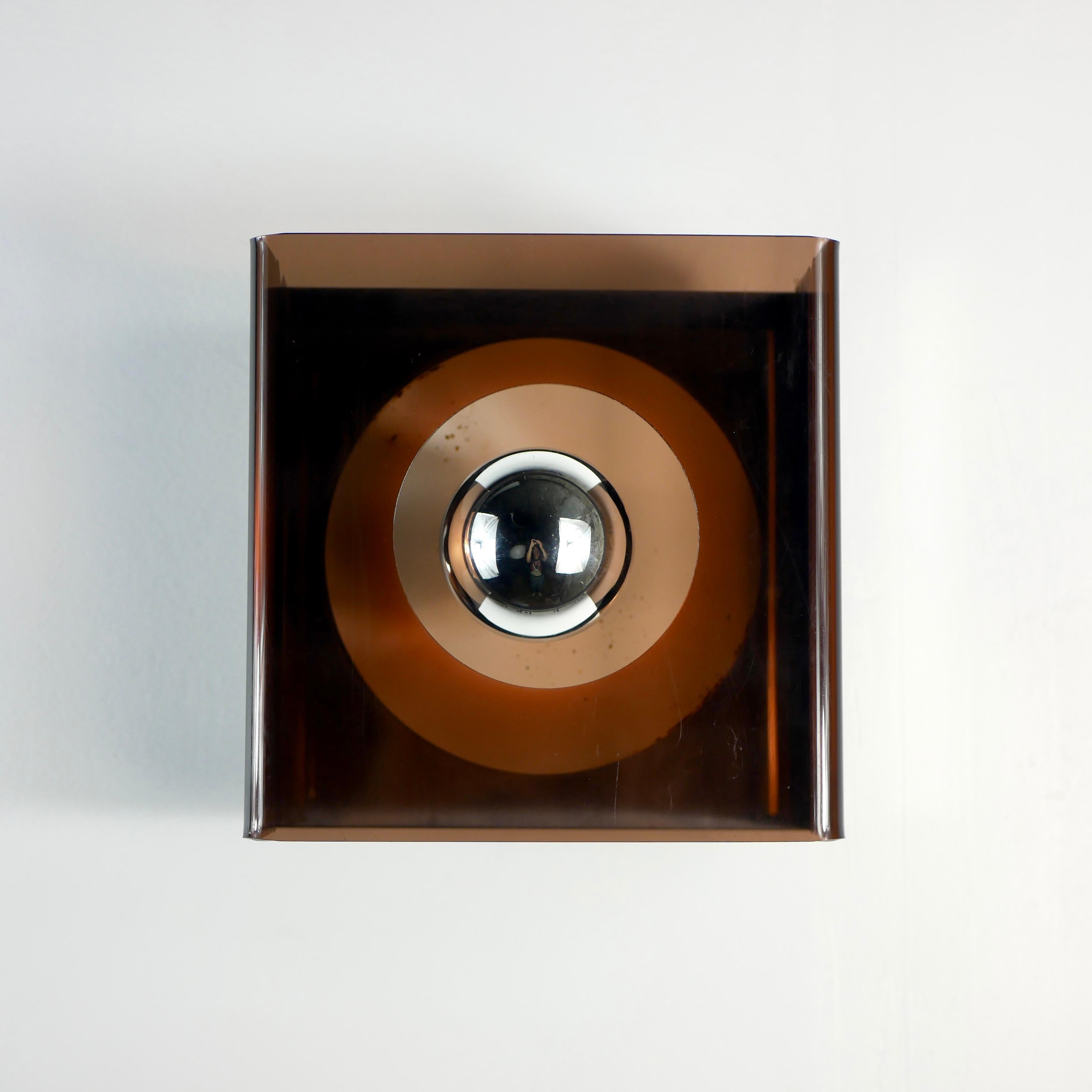 French Disco sconce by Jocelyne Trocmé for Galerie Oxar, France, 1970s