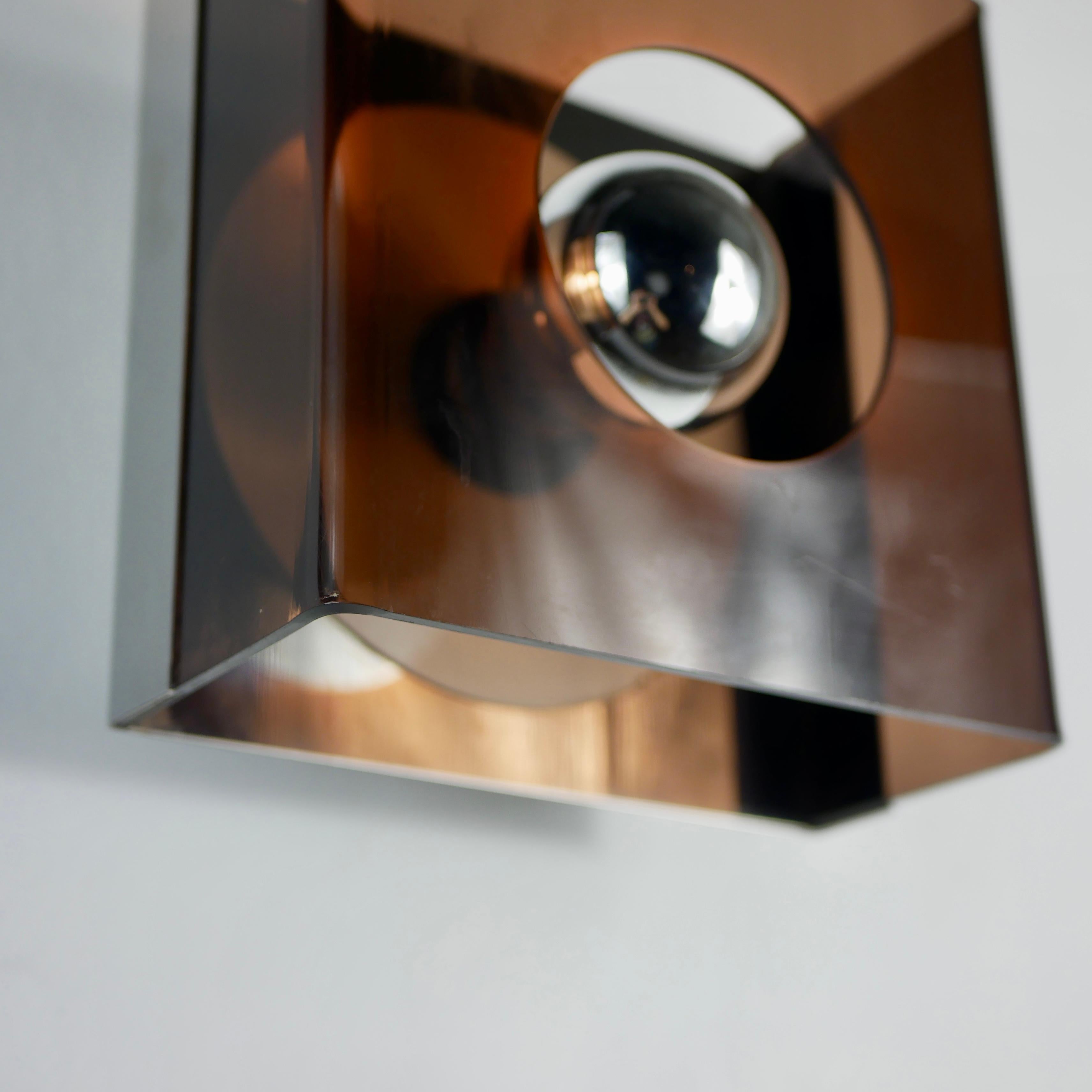 Disco sconce by Jocelyne Trocmé for Galerie Oxar, France, 1970s In Good Condition In Lyon, FR