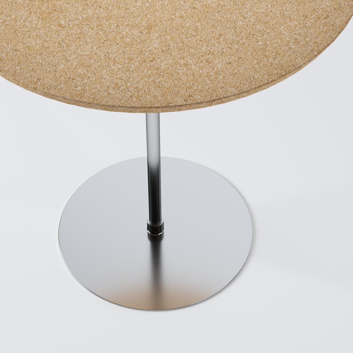 Post-Modern Disco Side Table Nickel and Natural Cork by Decarvalho Atelier For Sale