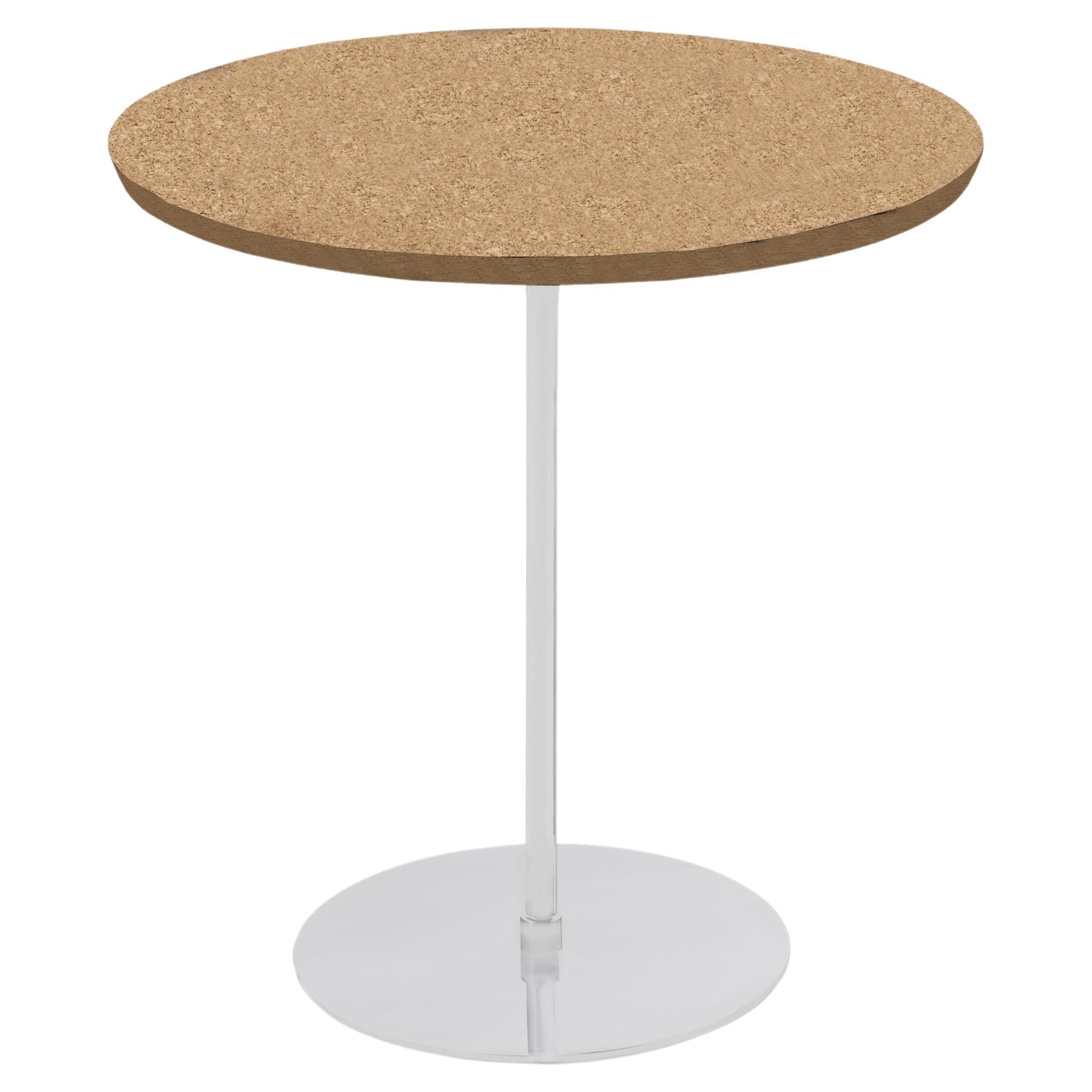 ADDITIONAL DISK TABLE
The disco side table is lightweight and versatile, it looks great combined with the disco side table. Its top can be in natural cork or black rubberized cork and the finishes vary between brass, nickel and onyx, all