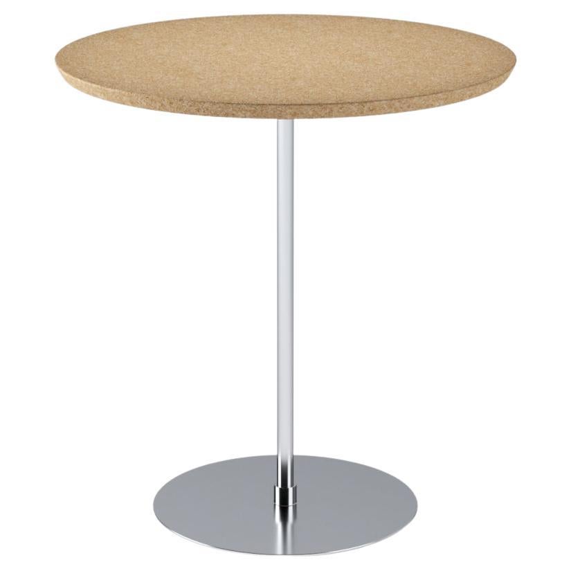 Disco Side Table Nickel and Natural Cork by Decarvalho Atelier For Sale