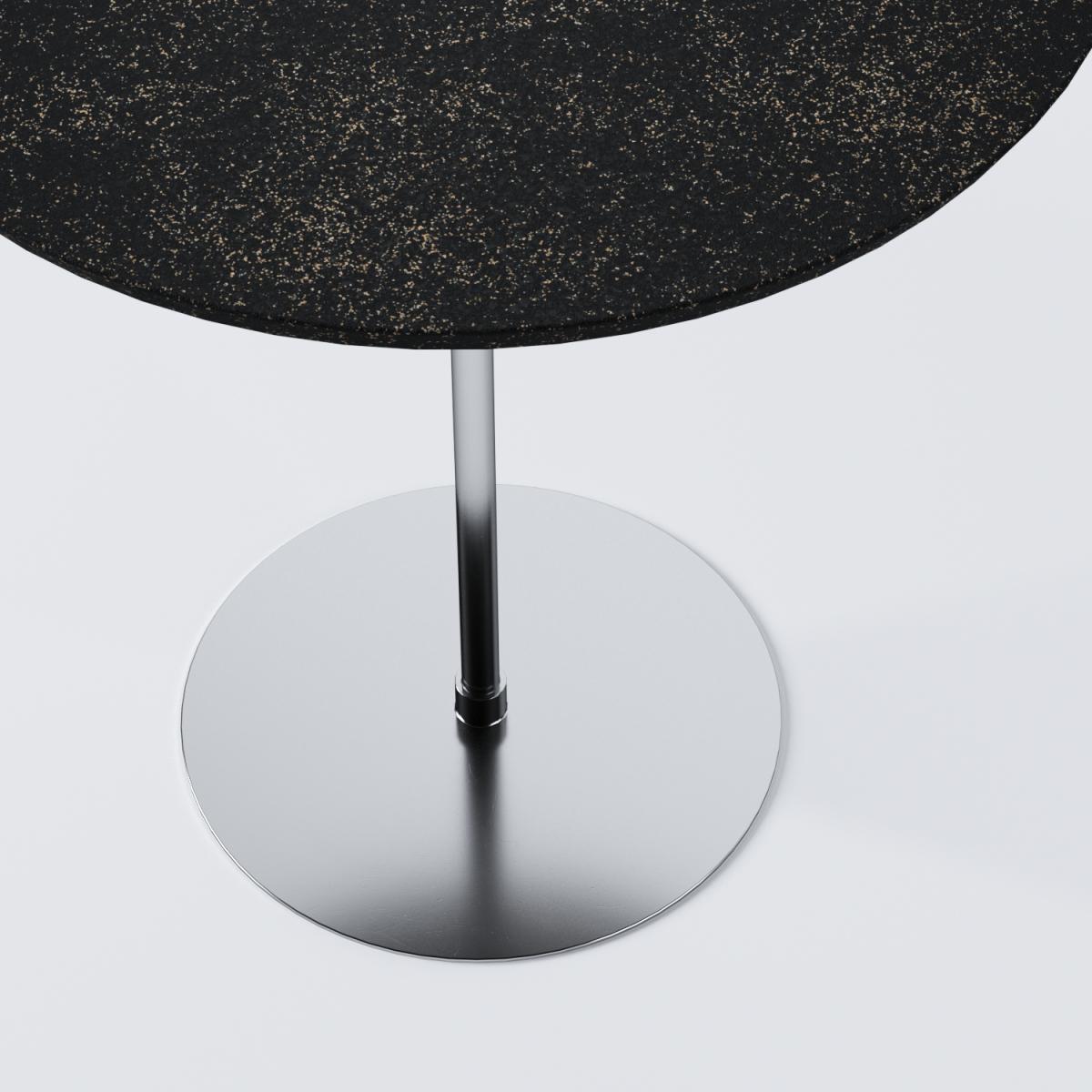 Post-Modern Disco Side Table Nickel and Rubberized Black Cork by Decarvalho Atelier For Sale