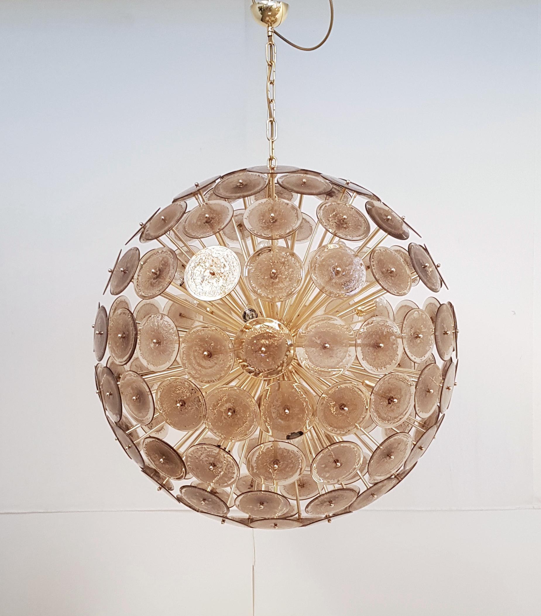 Mid-Century moderno Lampadario Disco Sputnik di Fabio Ltd in vendita