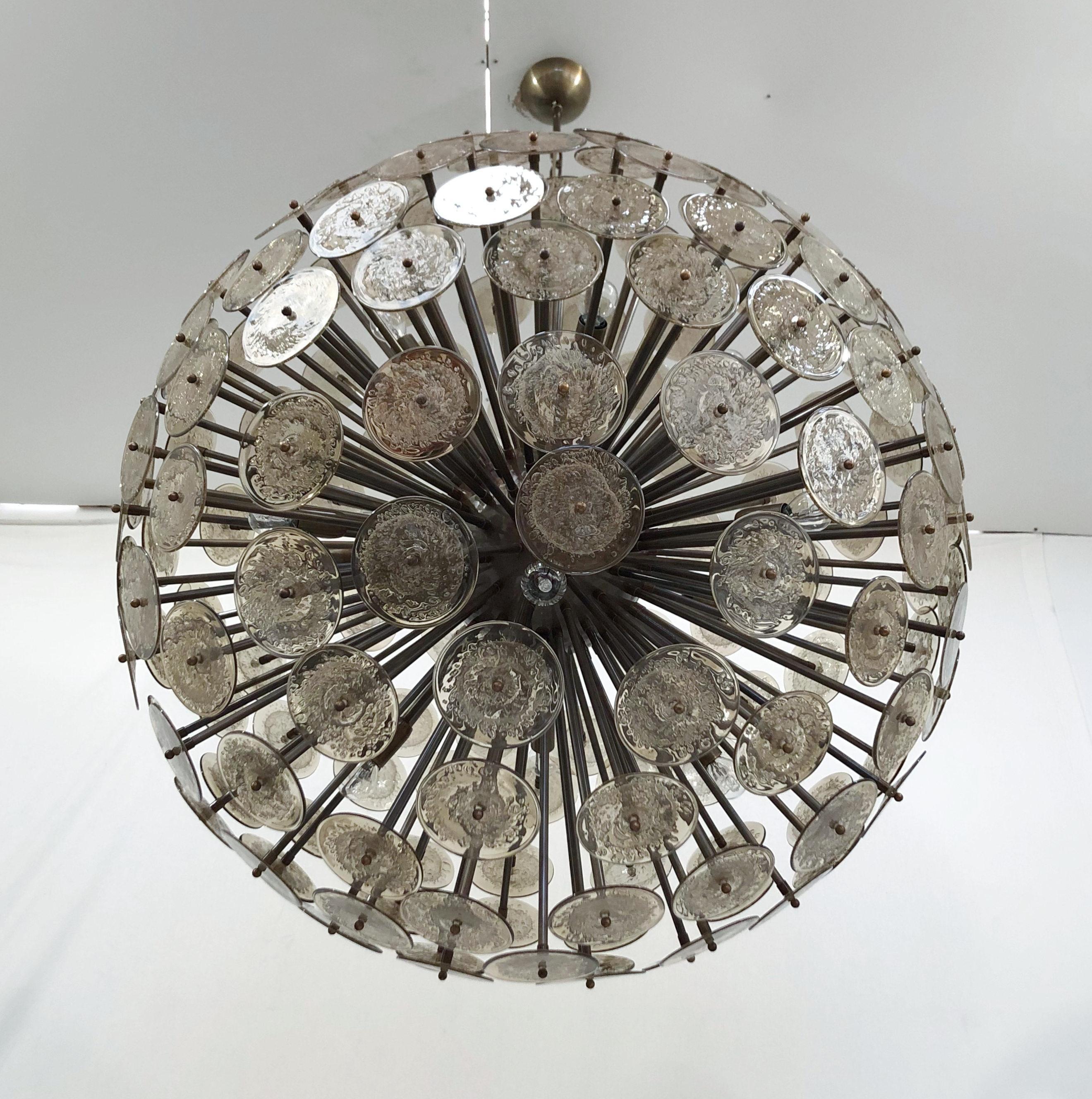 Ottone Lampadario Disco Sputnik di Fabio Ltd in vendita