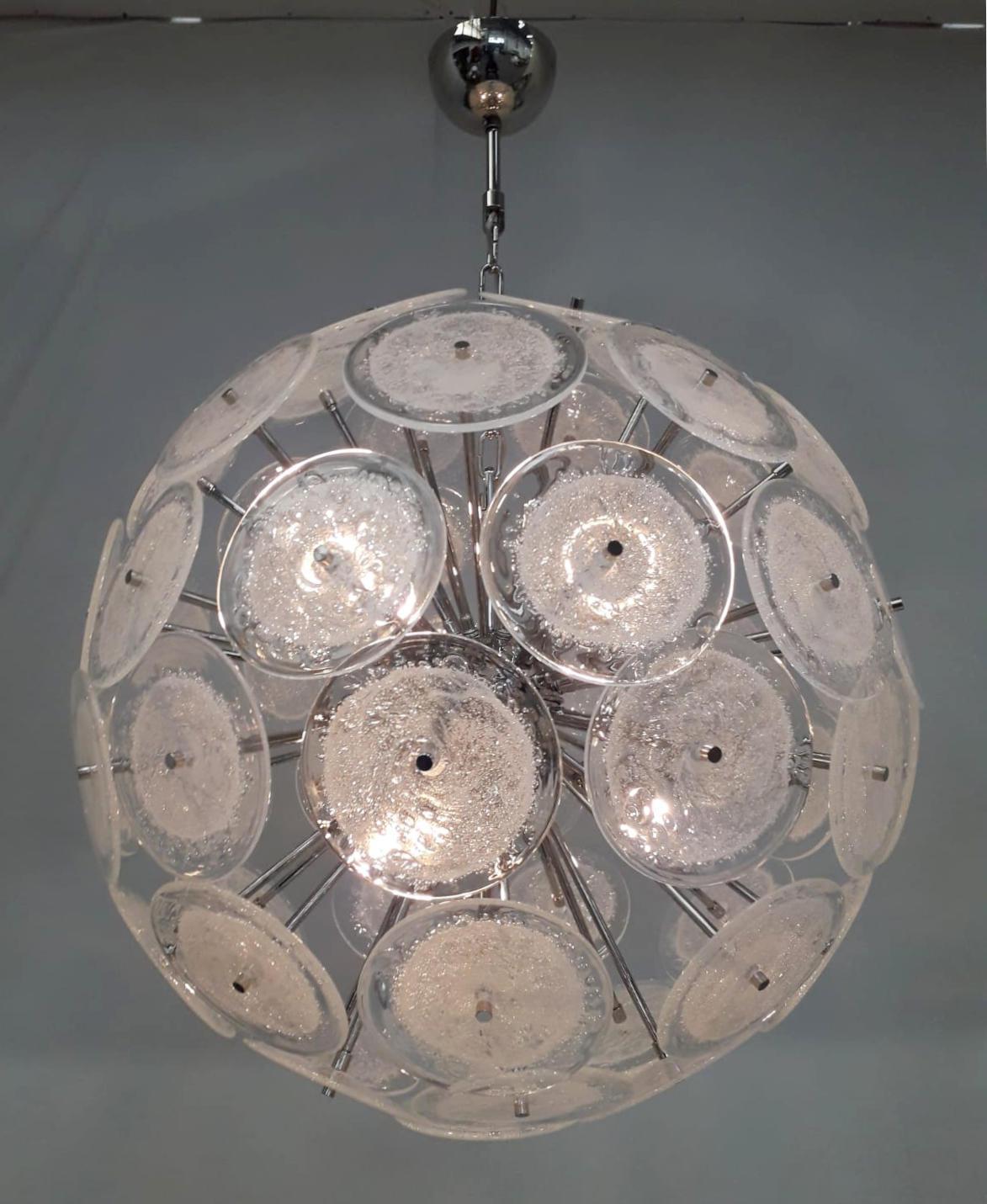 Vetro di Murano Lampadario Disco Sputnik di Fabio Ltd in vendita