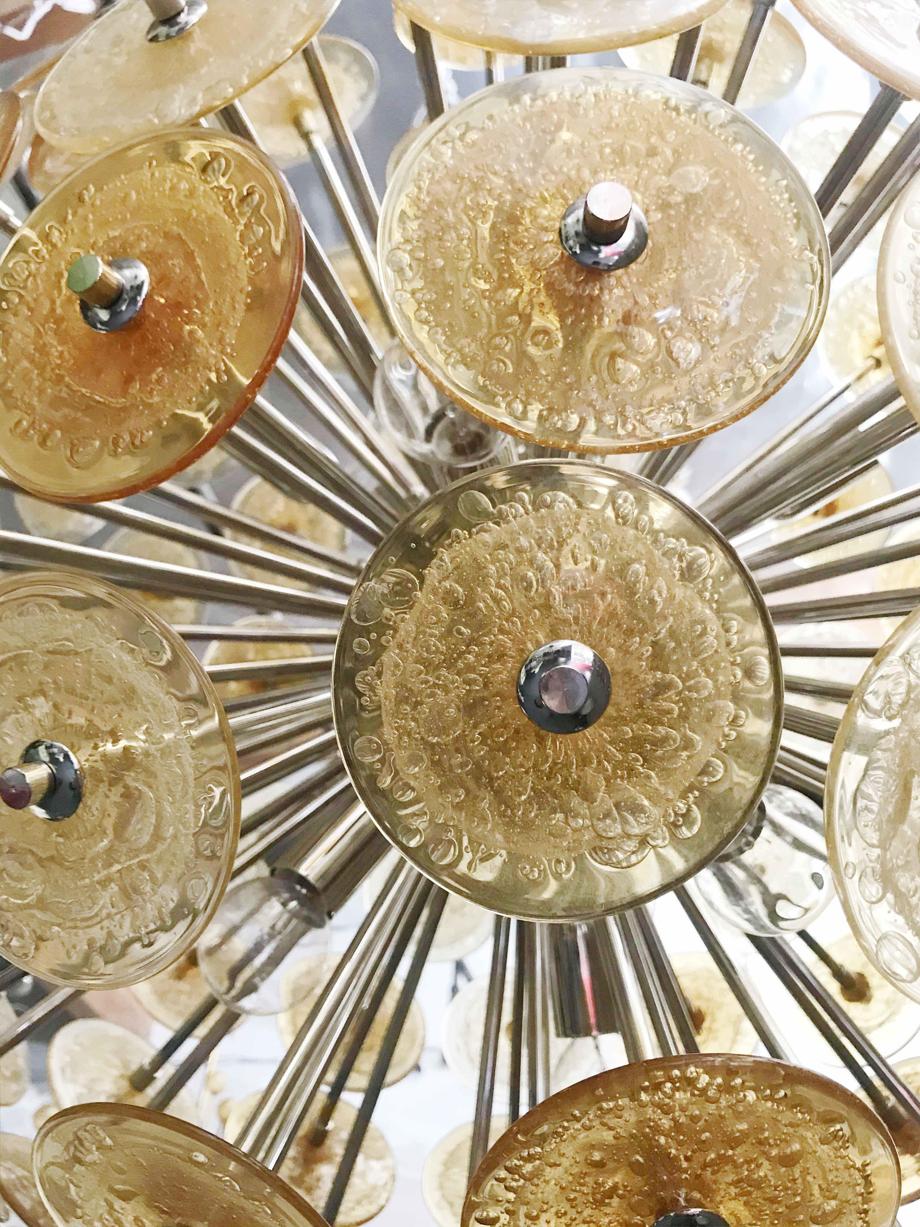 Murano Glass Disco Sputnik Chandelier by Fabio Ltd For Sale