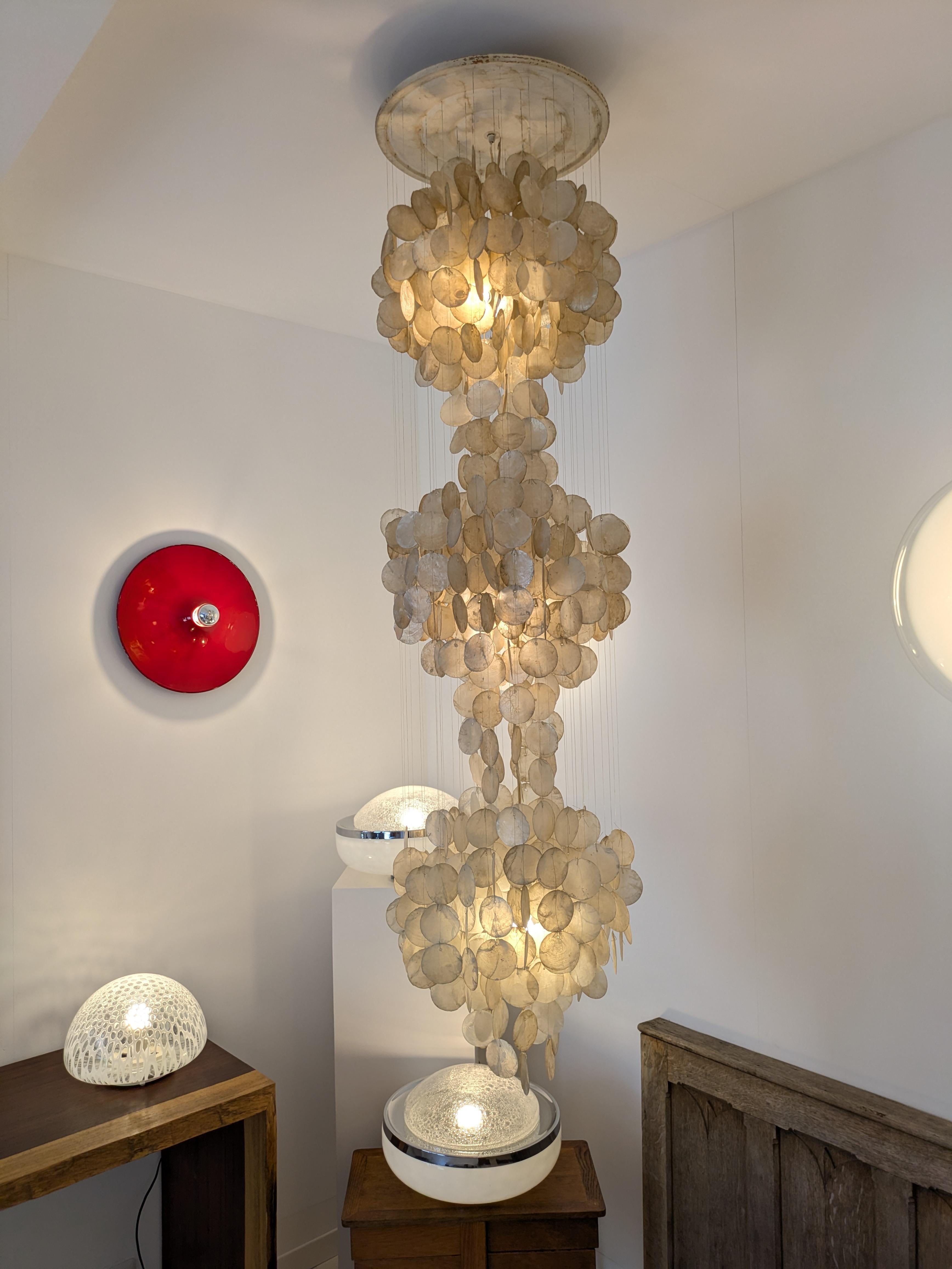Disco Stilnovo, Gianluigi Gorgoni, Piatto rosso Applique o plafoniera Italia, 1970 in vendita 9