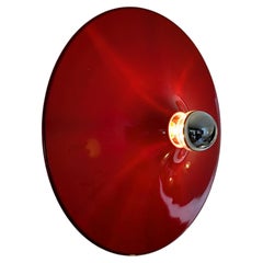 Disco Stilnovo, Gianluigi Gorgoni, Placa roja Aplique o plafón Italia, 1970