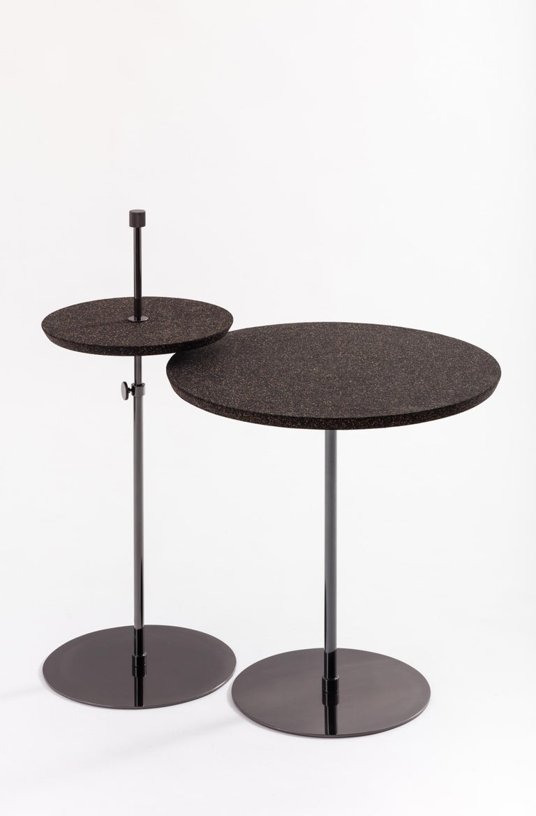 Disco Support Table Brass and Rubberized Black Cork by decarvalho ...