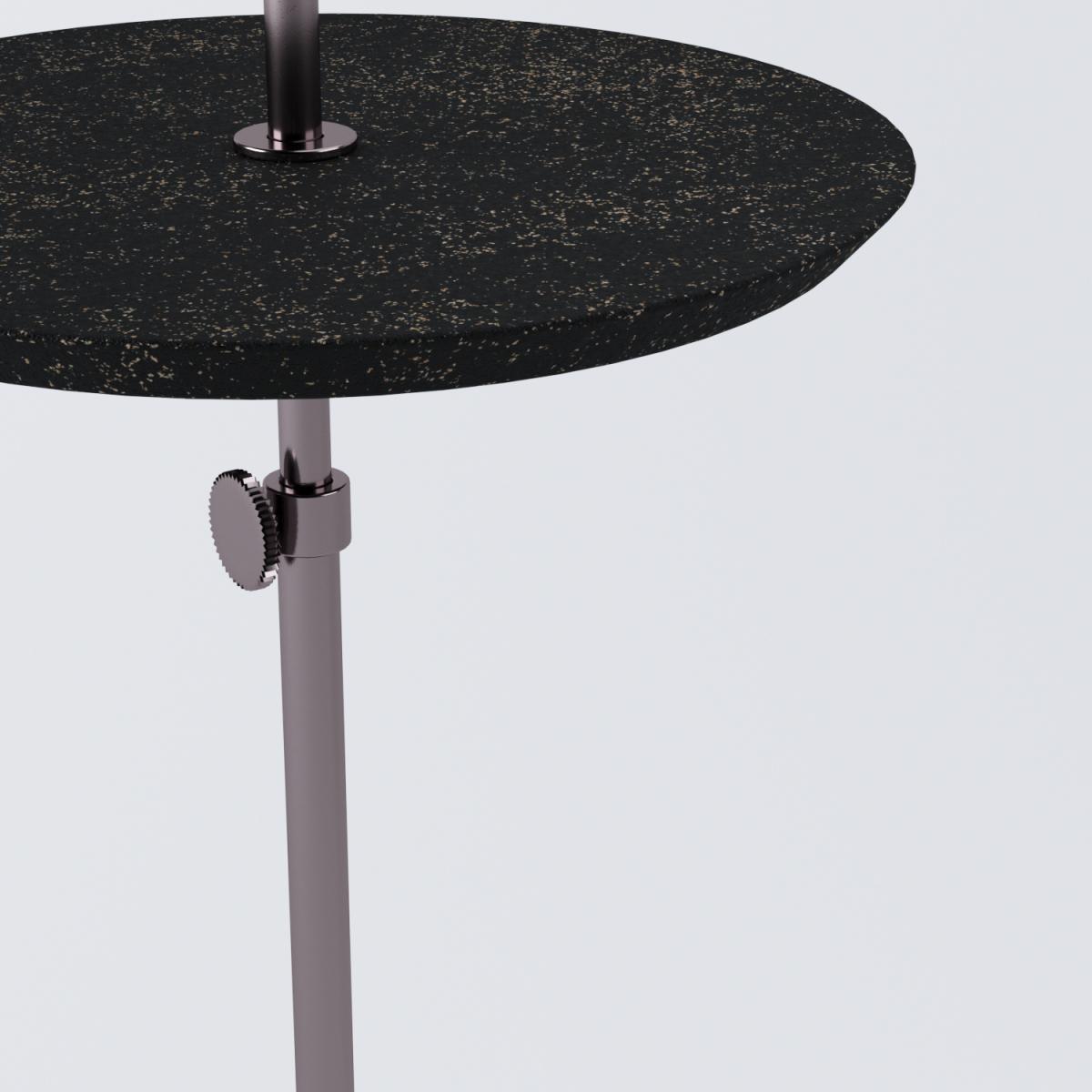 Post-Modern Disco Support Table Onix and Rubberized Black Cork by Decarvalho Atelier For Sale