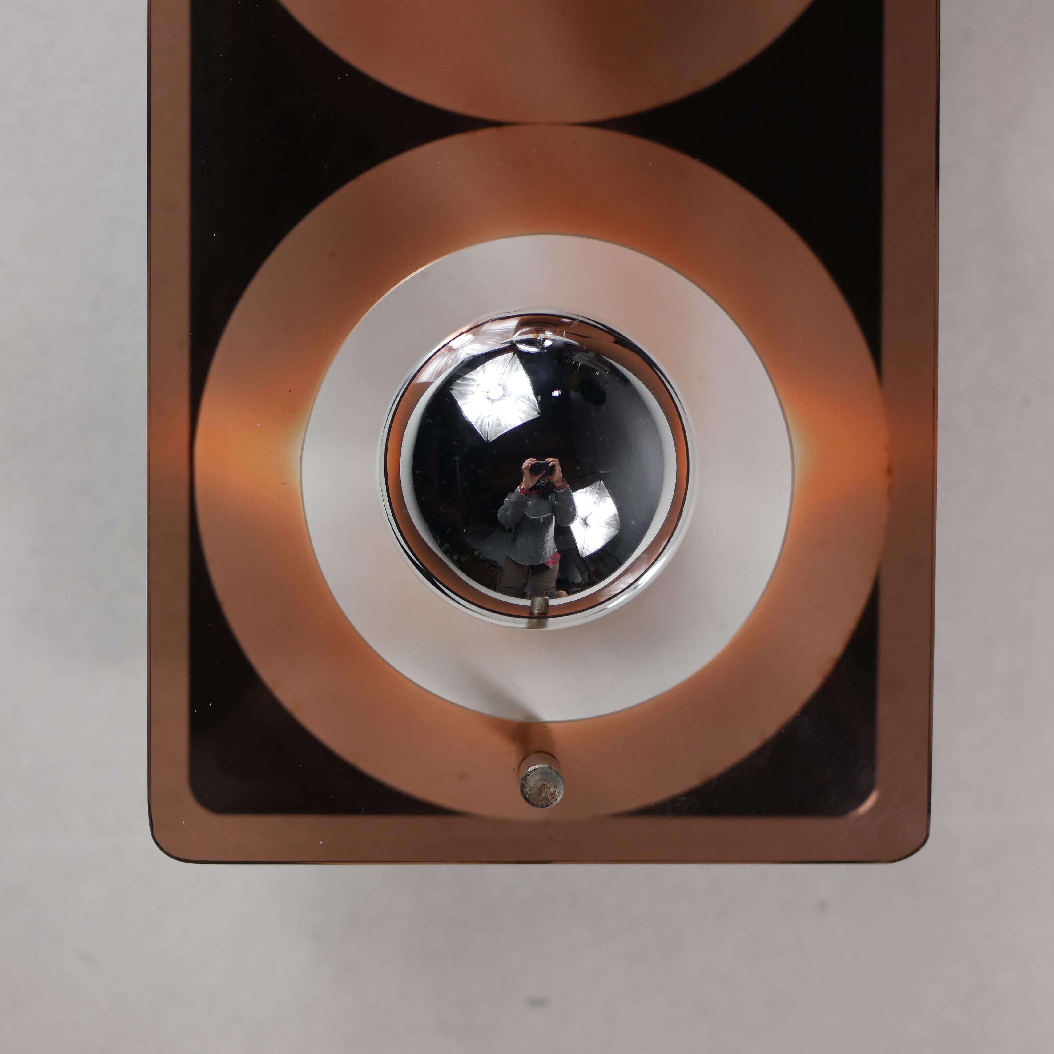 Late 20th Century Disco Wall Light in Plexiglass and Metal by Jocelyne Trocmé for Galerie Oxar