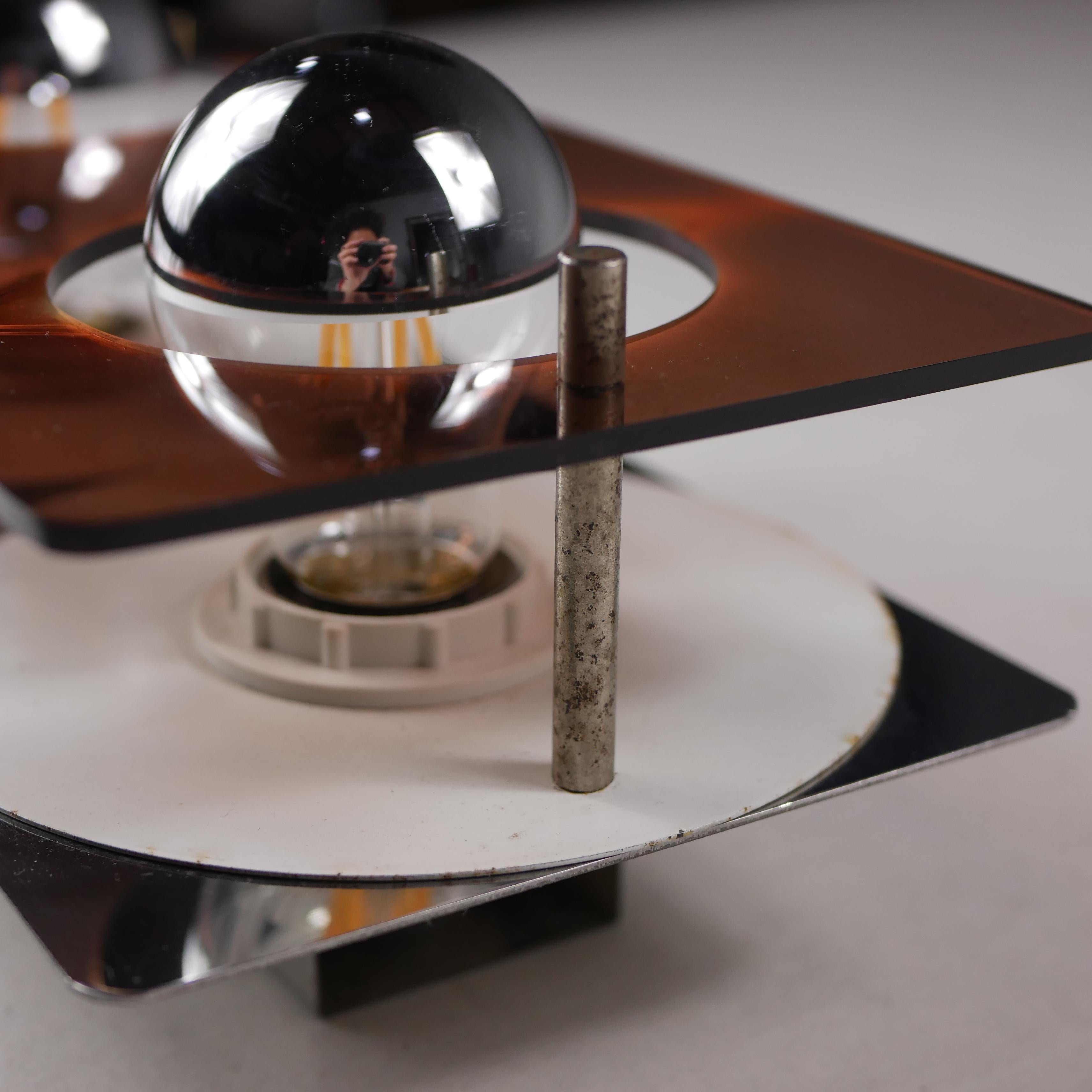 Disco Wall Light in Plexiglass and Metal by Jocelyne Trocmé for Galerie Oxar 3