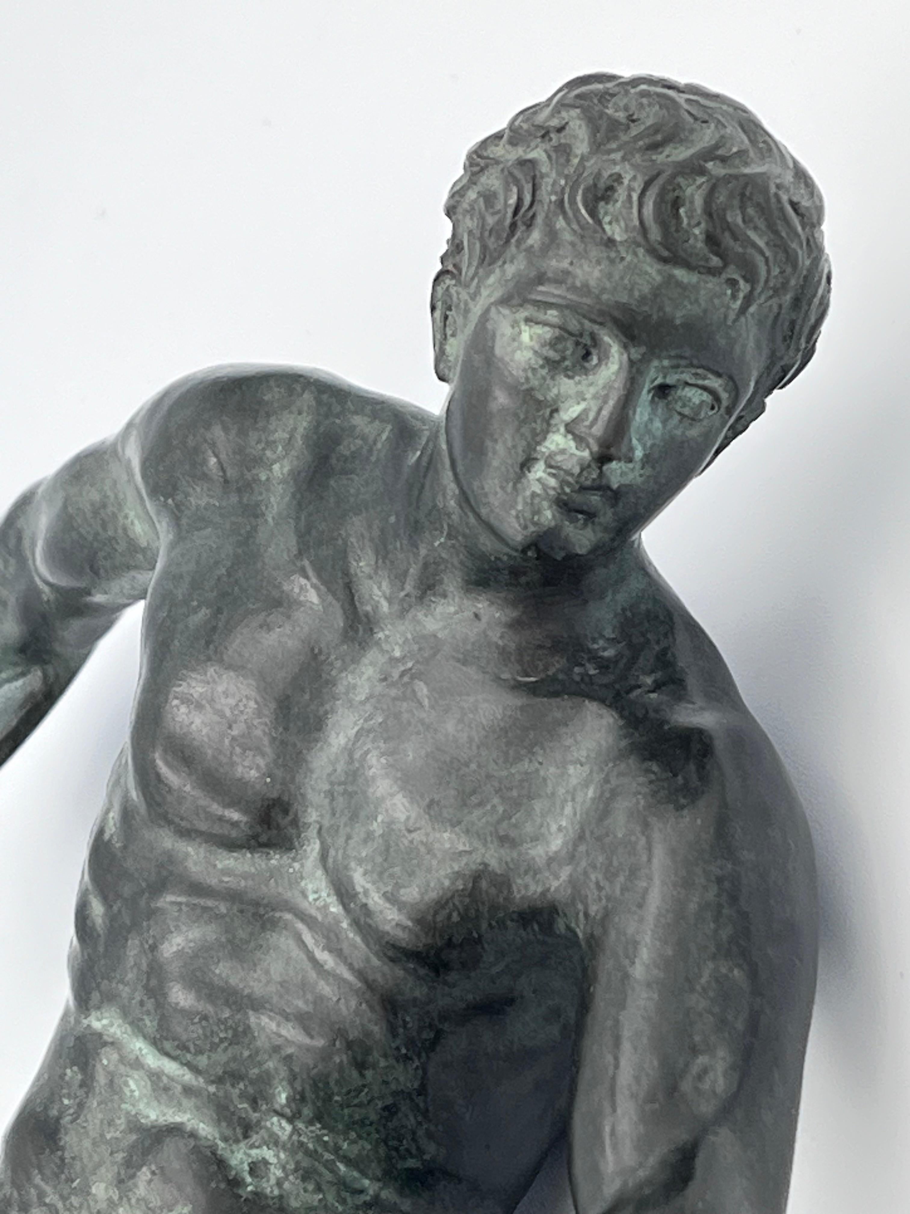 Discobolus Diskuswerfer Classic Bronze-Skulptur im Angebot 7