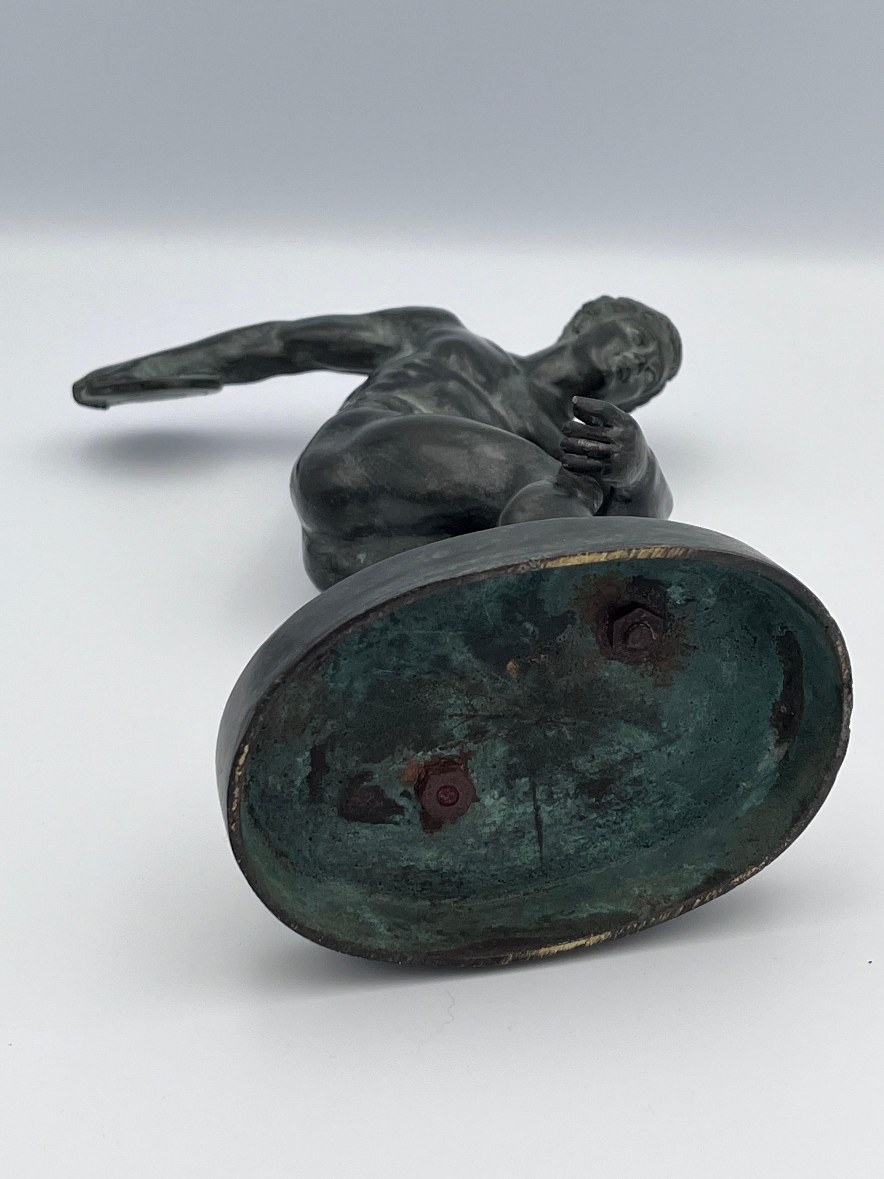 Discobolus Diskuswerfer Classic Bronze-Skulptur im Angebot 8