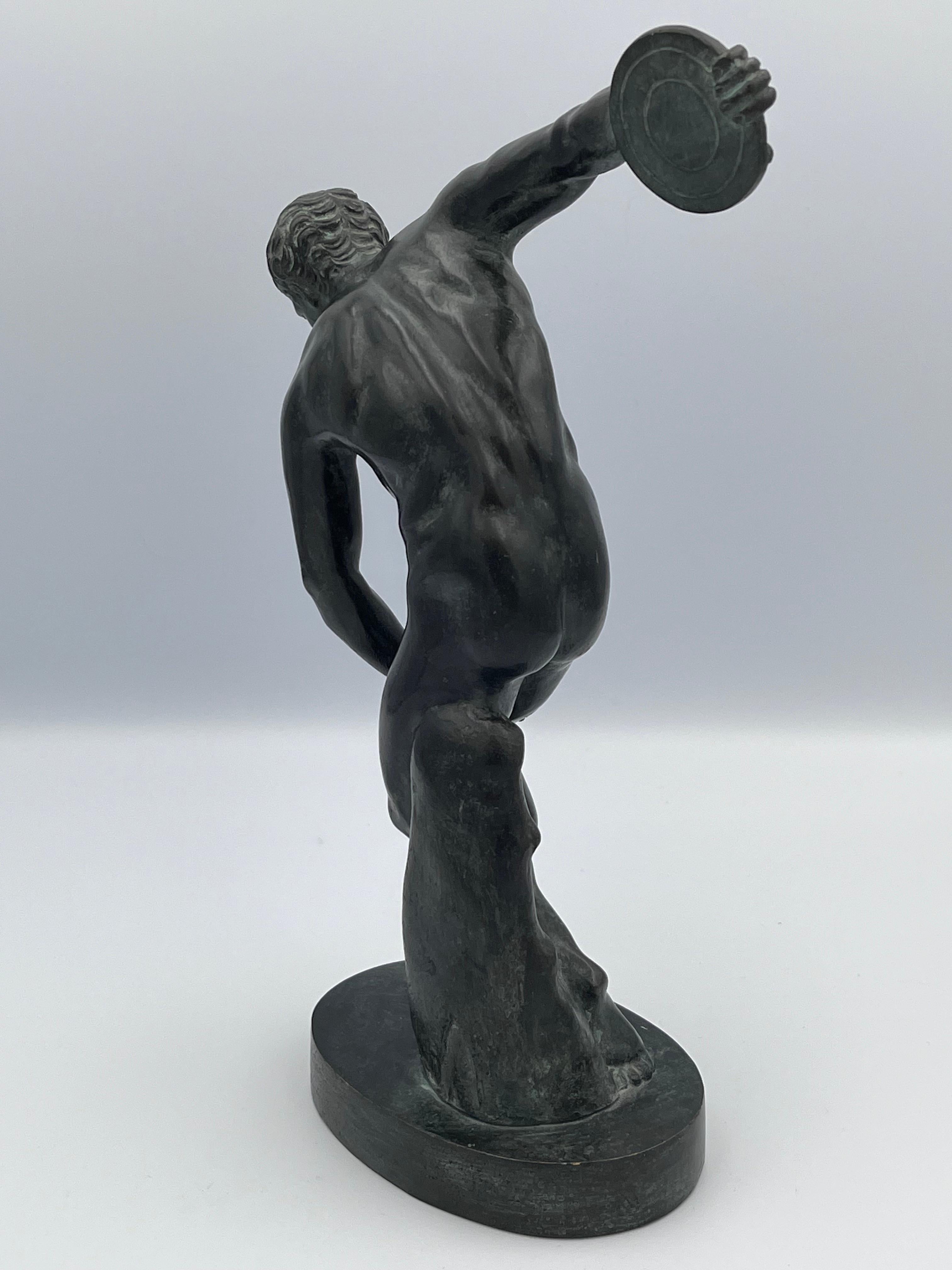 Discobolus Diskuswerfer Classic Bronze-Skulptur (20. Jahrhundert) im Angebot