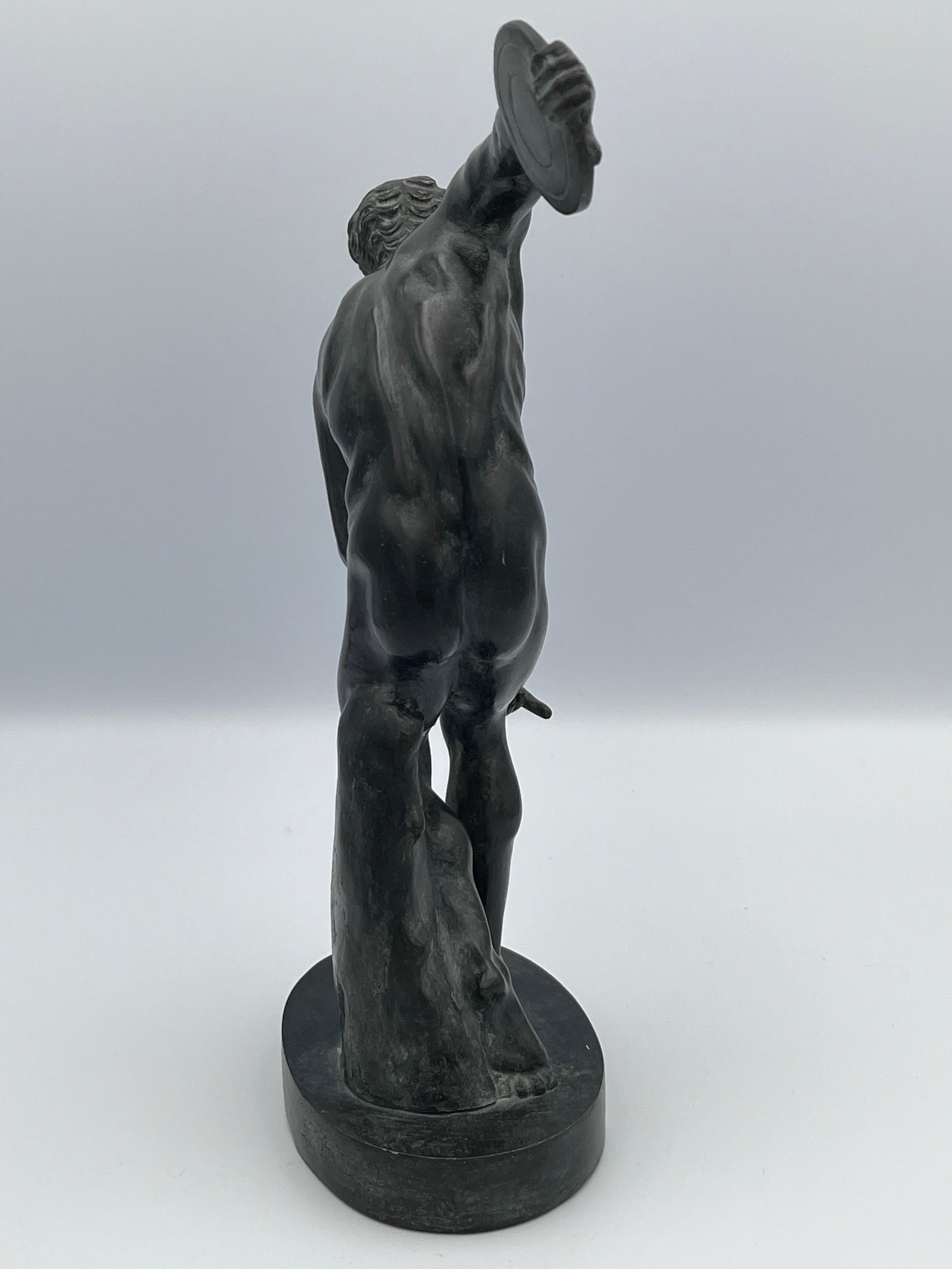 Discobolus Diskuswerfer Classic Bronze-Skulptur im Angebot 1