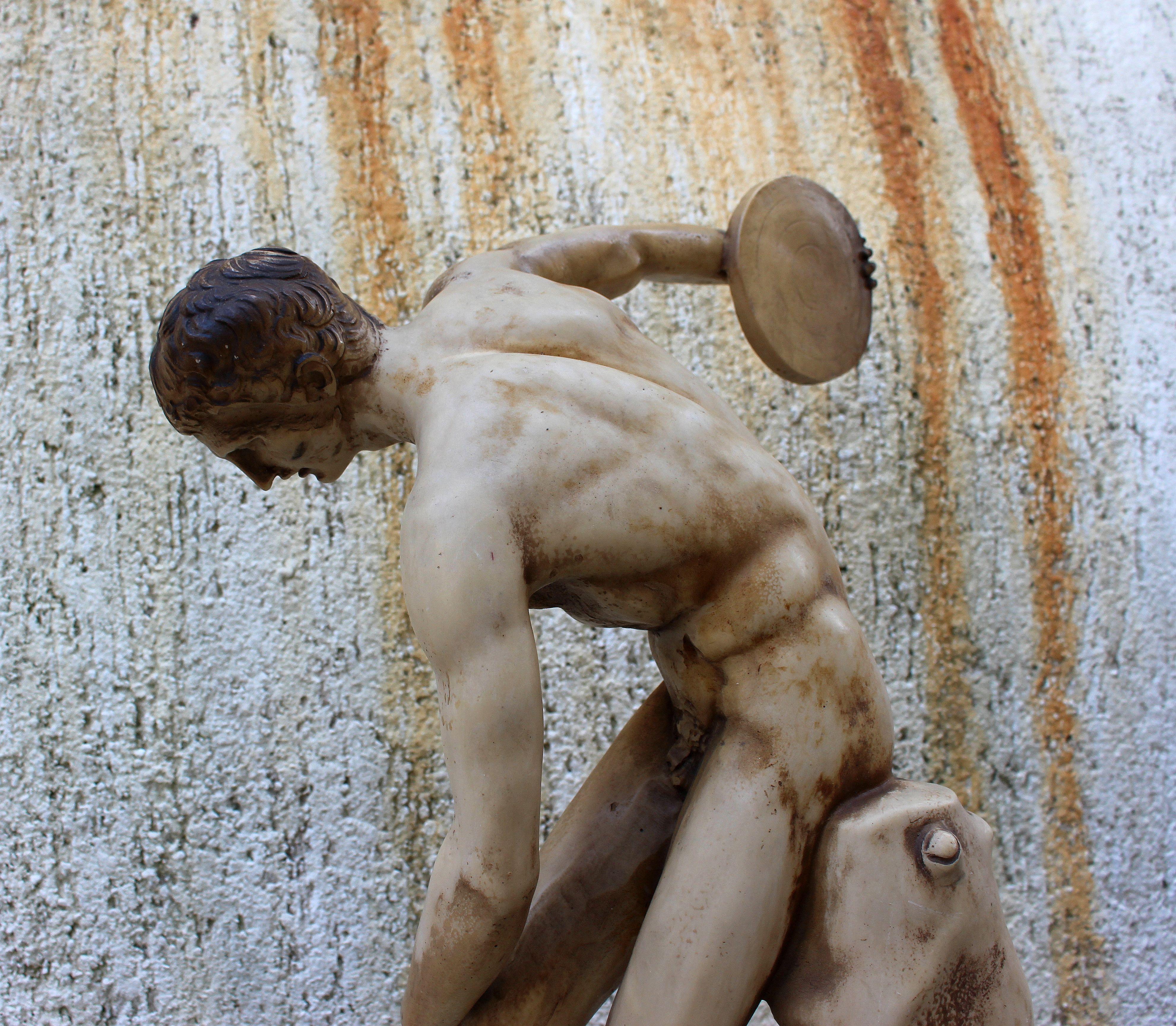 Discobolus-Skulptur:: ca. 1950er Jahre (Mitte des 20. Jahrhunderts) im Angebot