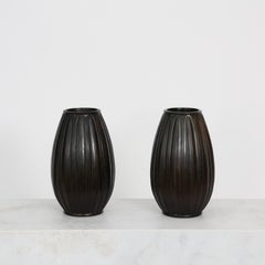 Vasi Discometal di Ellen Schlanbusch per Just Andersen, anni '40, Danimarca