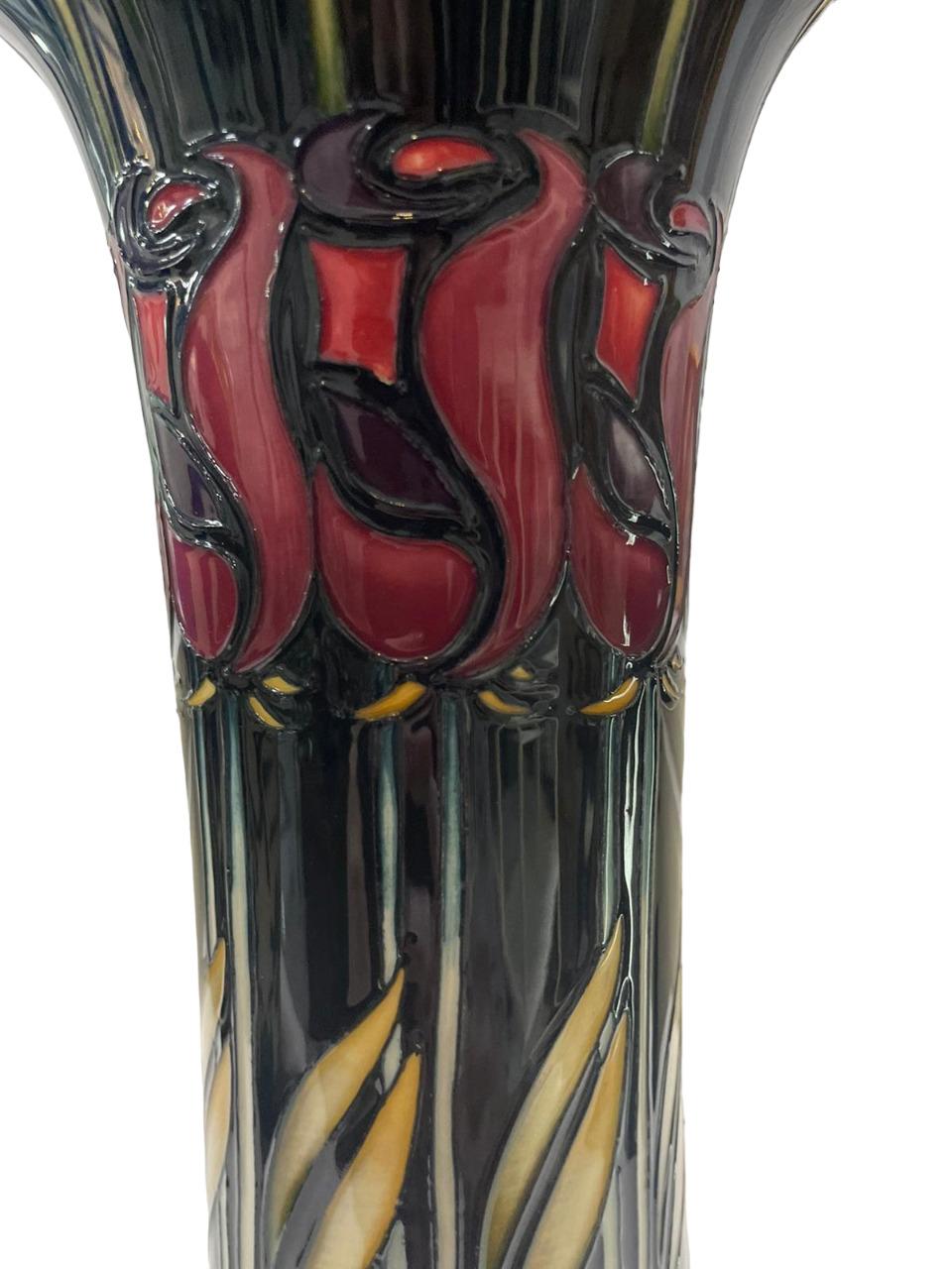 English DISCONTINUED MOORCROFT Night ROSE pattern by Nicola Slaney, dated 2000. Boxed For Sale