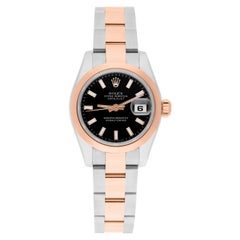 Discontinued Rolex Datejust 179161 Damen 26mm Schwarzes zweifarbiges Rose 2020