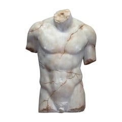 Discophore Torso Statue in Marble Imitation, Greco Roman Style