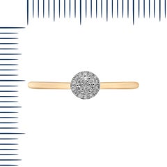 Discreet Elegant Every Day Classic Combination White Diamond Rose Gold Ring
