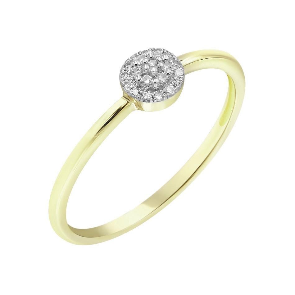 Modern Discreet Elegant Every Day Classic Combination White Diamond Rose Gold Ring For Sale
