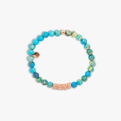 Bracciale rotondo con dischi in argento placcato oro rosa, misura S