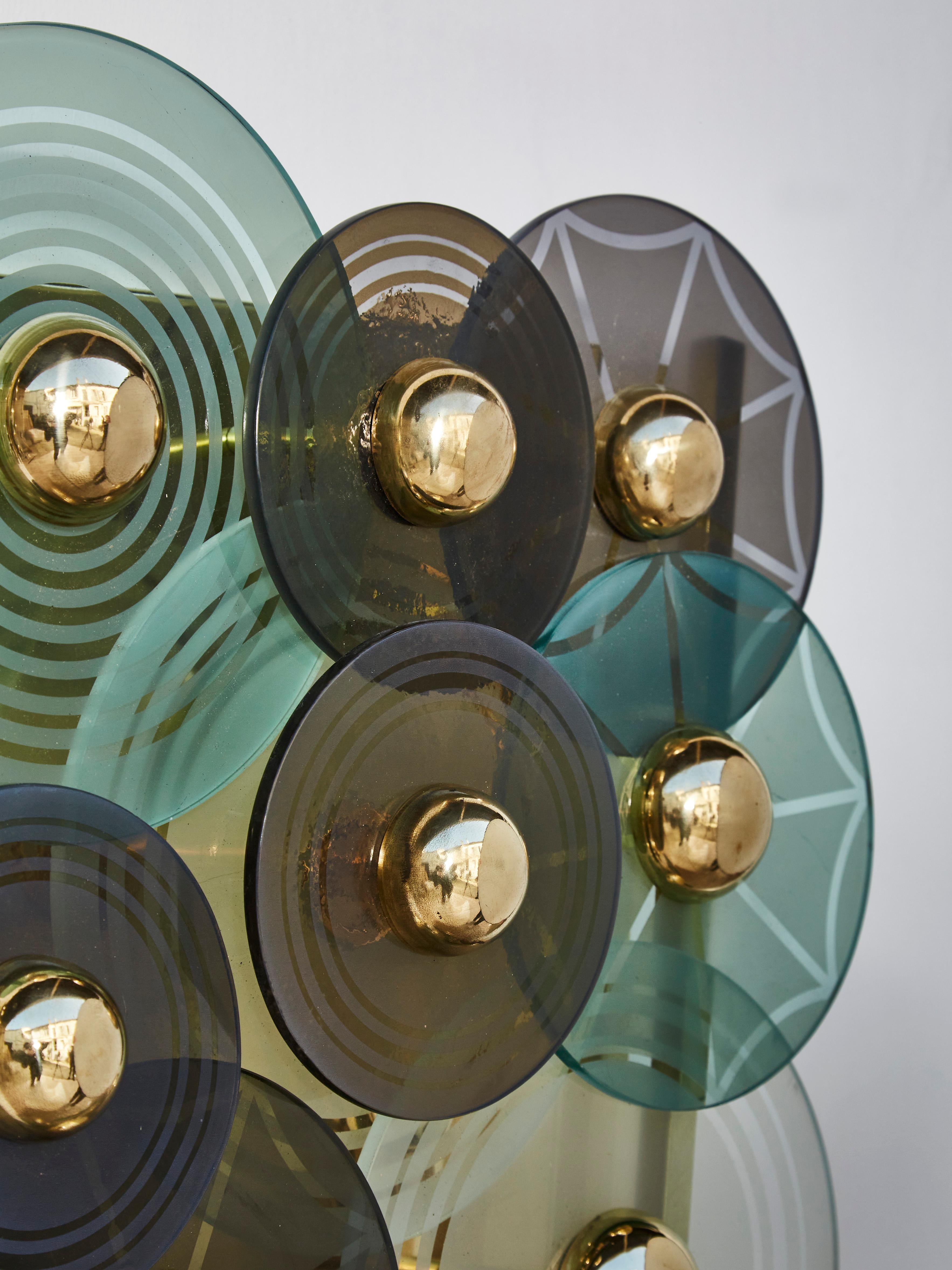 Mid-Century Modern Discs Sconces by Studio Glustin