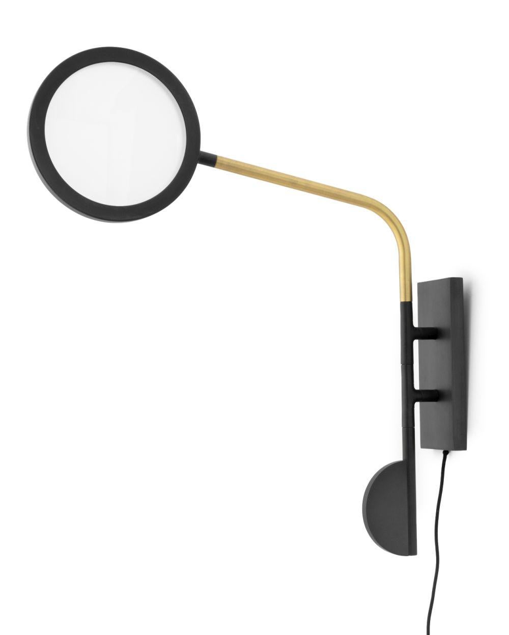 Pair of Discus Adjustable Wall Sconces. Each: 26
