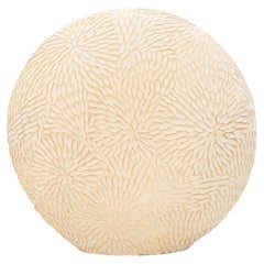 Discus Seed Pod Ceramic Sculpture SandDune Glaze / Neutral Toned Decor
