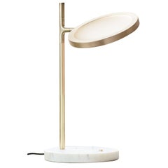 Discus Table Lamp in Brass with Satin Finish by Jamie Gray