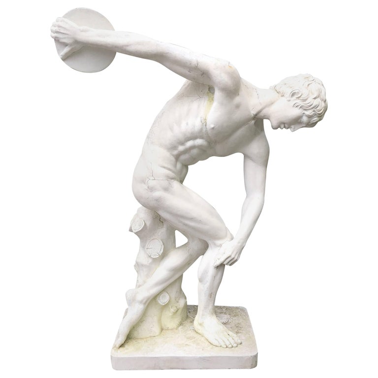 Discus Thrower Large-Scale Garden Statue at 1stdibs