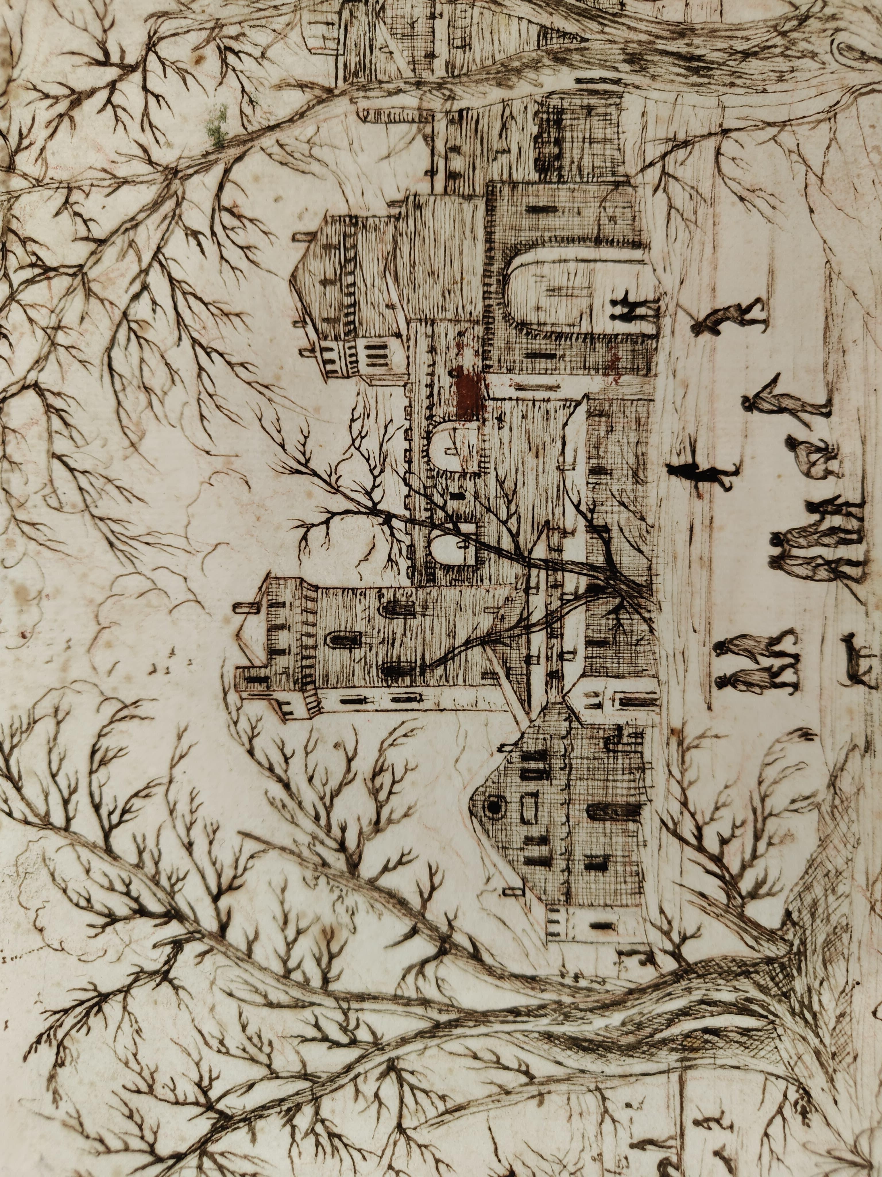 Disegno realizzato a china su carta da un pittore fiammingo alla fine del XVII: 1680 circa.
L'arte fiamminga è nota per la sua grande cura nei dettagli, l'effetto chiaroscuro e la maestria tecnica. Nel caso dei disegni a china, la tradizione