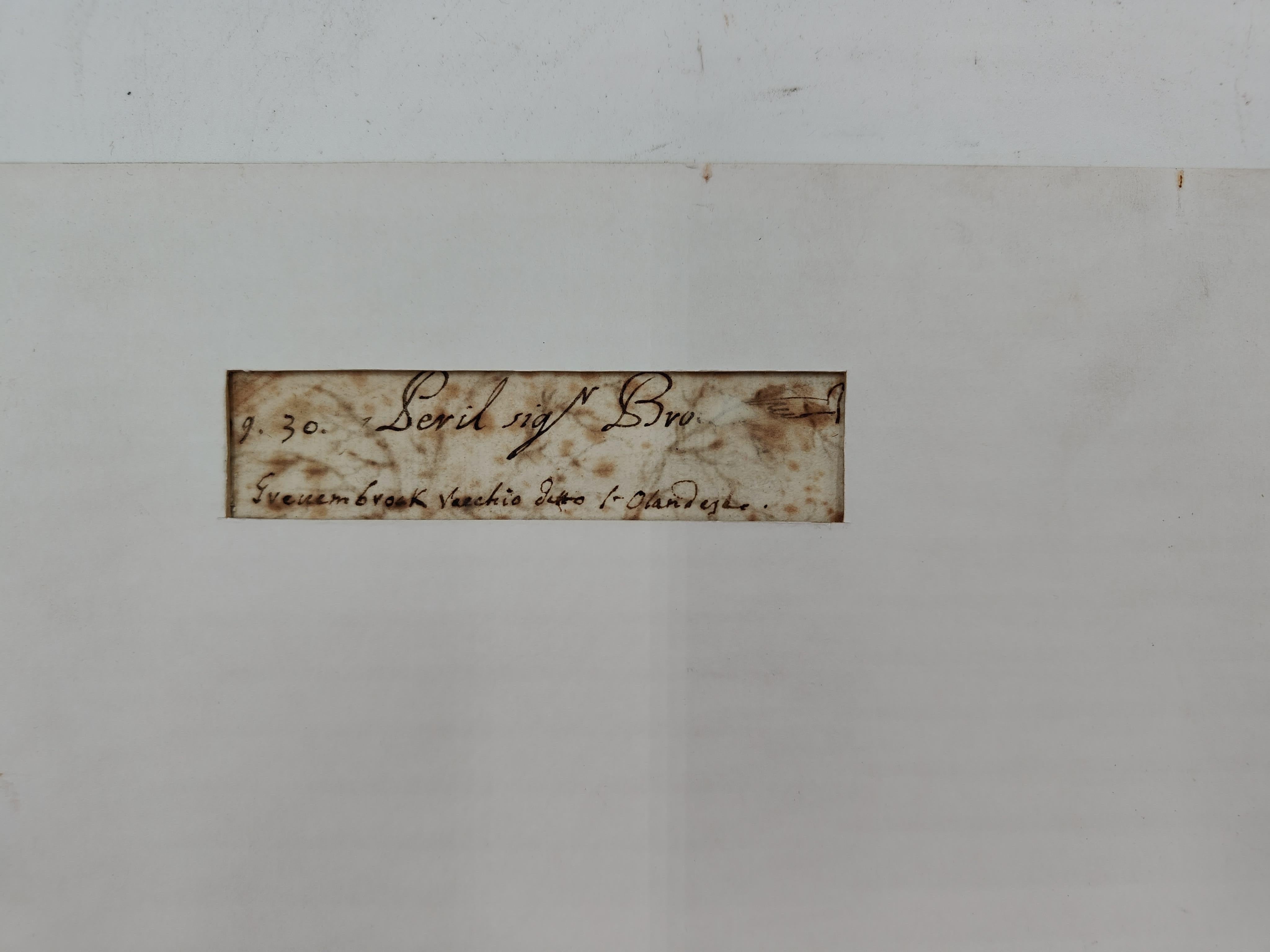 Dipinto a mano Disegno a china di un paesaggio olandese - 1680, Olanda in vendita