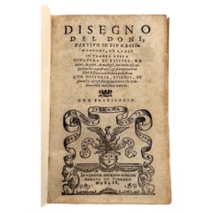 Antique Disegno del Doni; Partito in più ragionamenti, ..scoltura e pittura