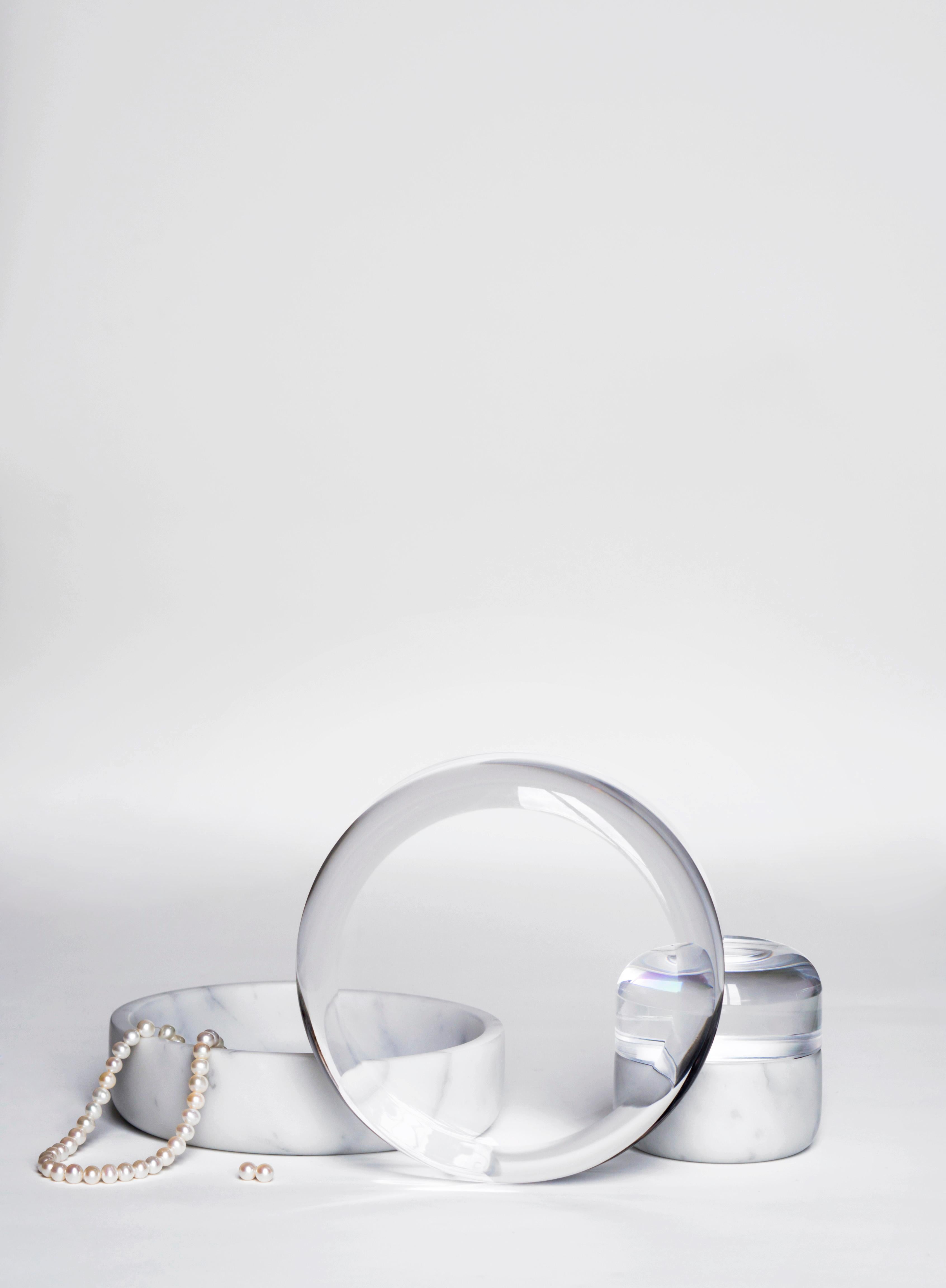 Disgelo, Contemporary Centrepiece in Marble and Plexiglas In New Condition For Sale In Viareggio, IT