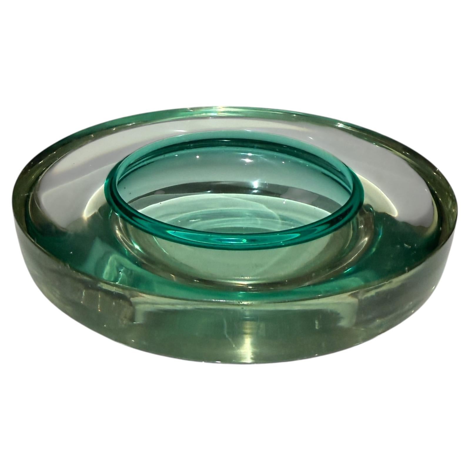 Dish Catch All Murano Bowl Sommerso Flavio Poli Attributed