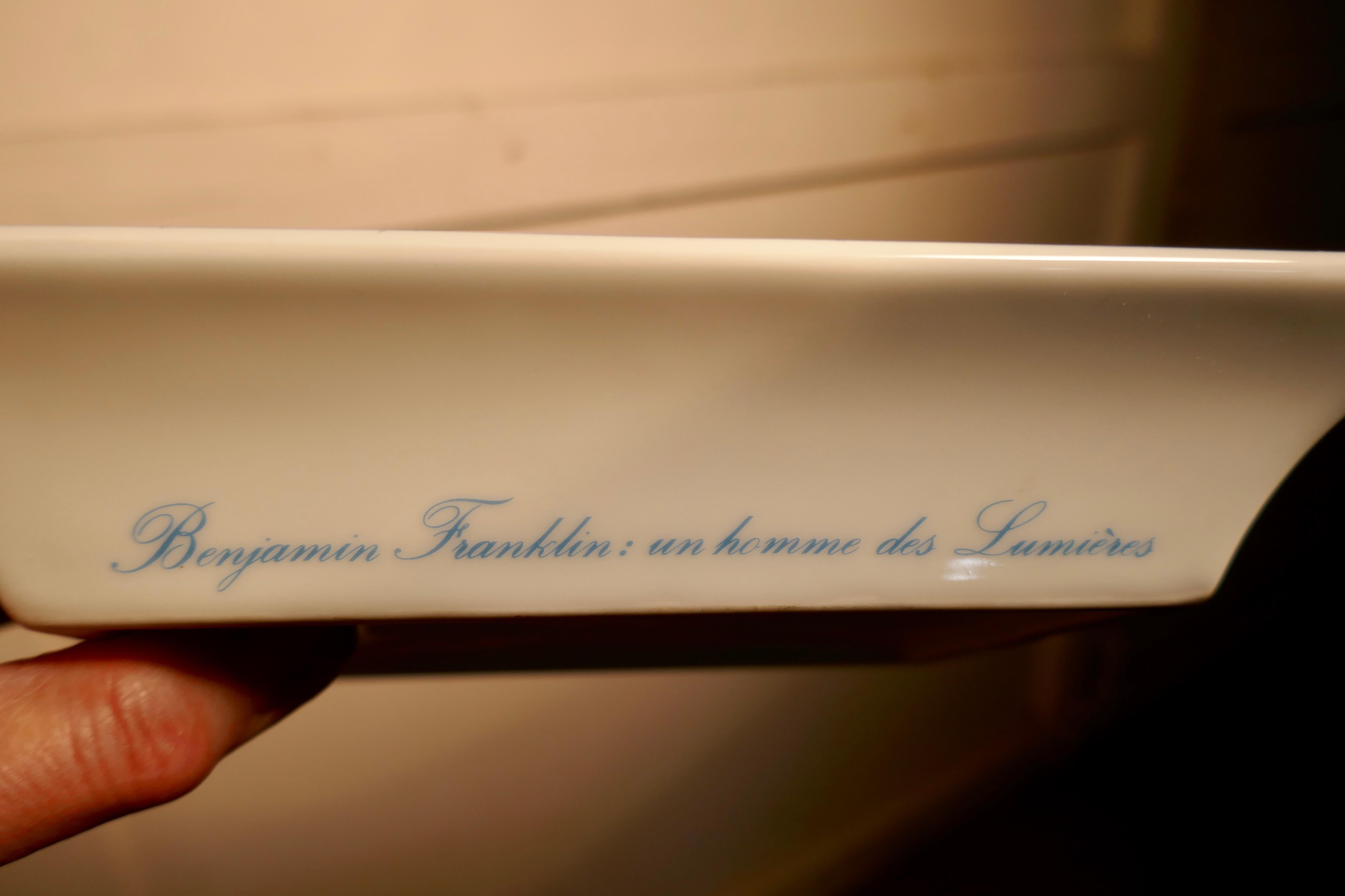 Piatto commemorativo della scoperta di Franklin sull'elettricità di L De Boynes in vendita 1