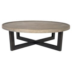 Dish Edge Stone and Steel Dining Table