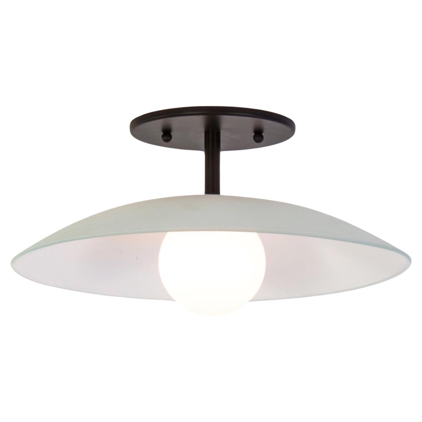 Dish Flush Mount, by Research.Lighting, Glass Dome Shade, Made to order For Sale