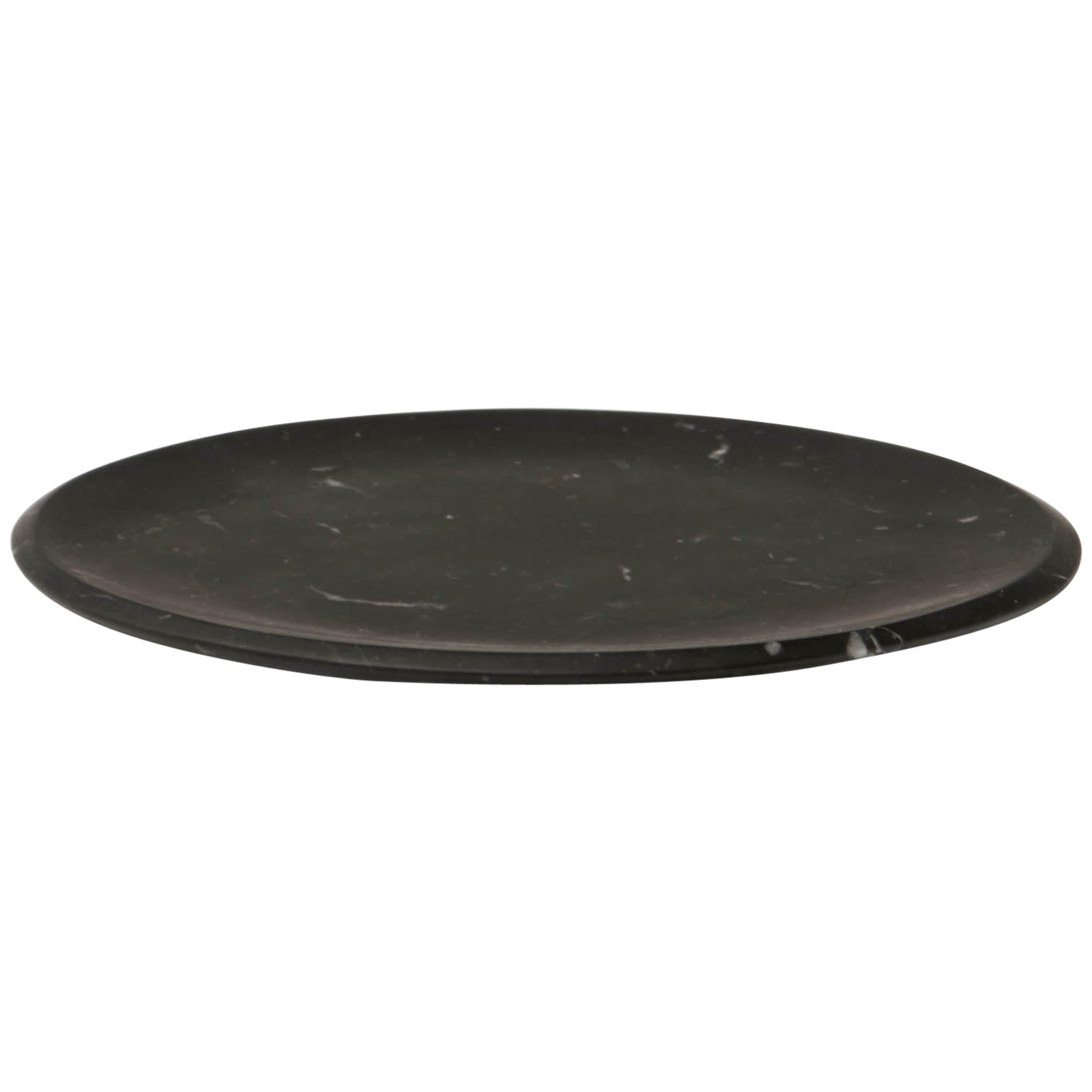 New Modern Dish in Black Marquinia Marble, creator Ivan Colominas For Sale