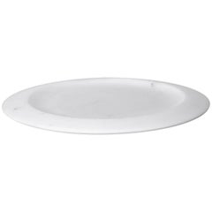 New Modern Dish in White Michelangelo Marble, creator Ivan Colominas, Stock