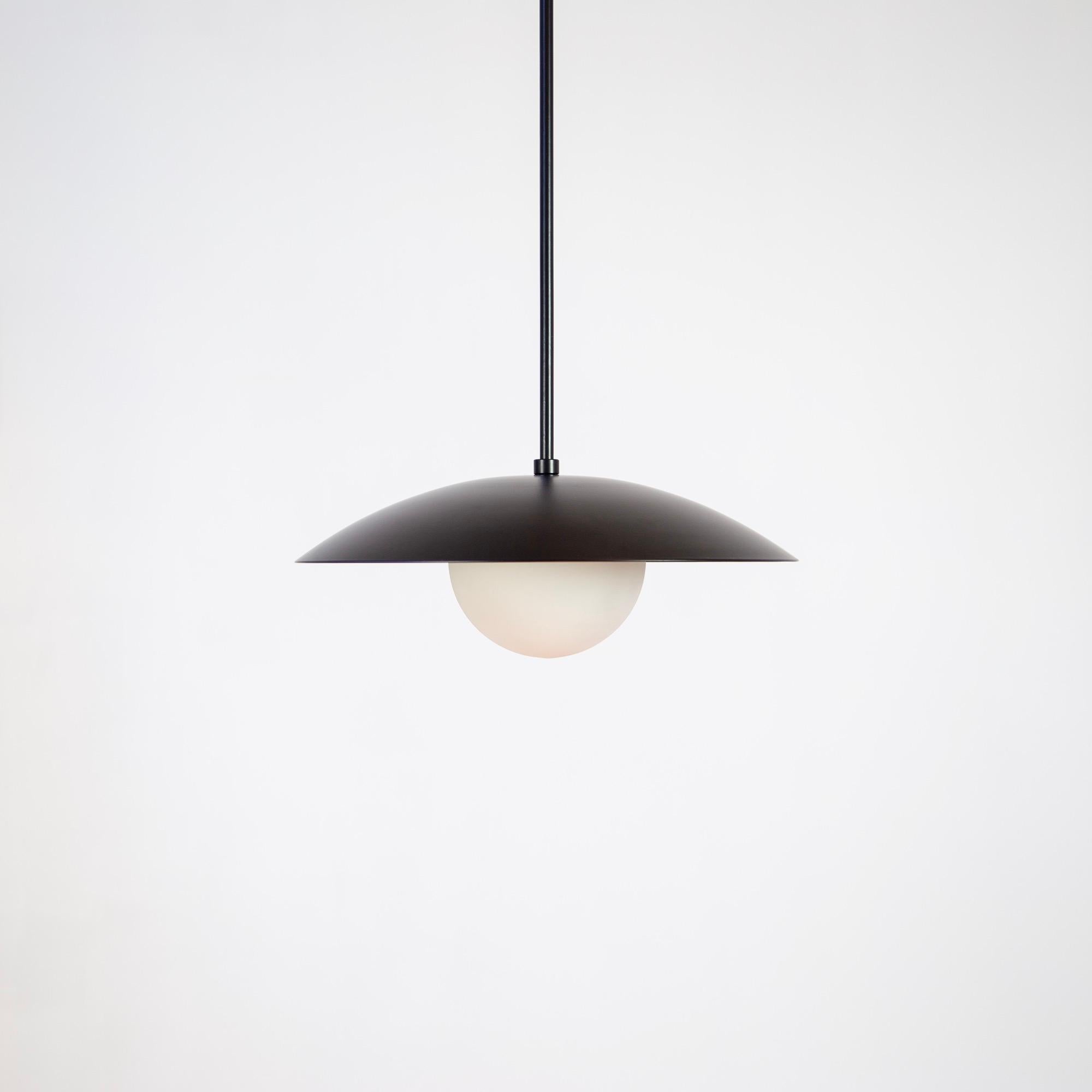 Dome Pendant by Research.Lighting, Black, Made to Order In New Condition For Sale In Brooklyn, NY