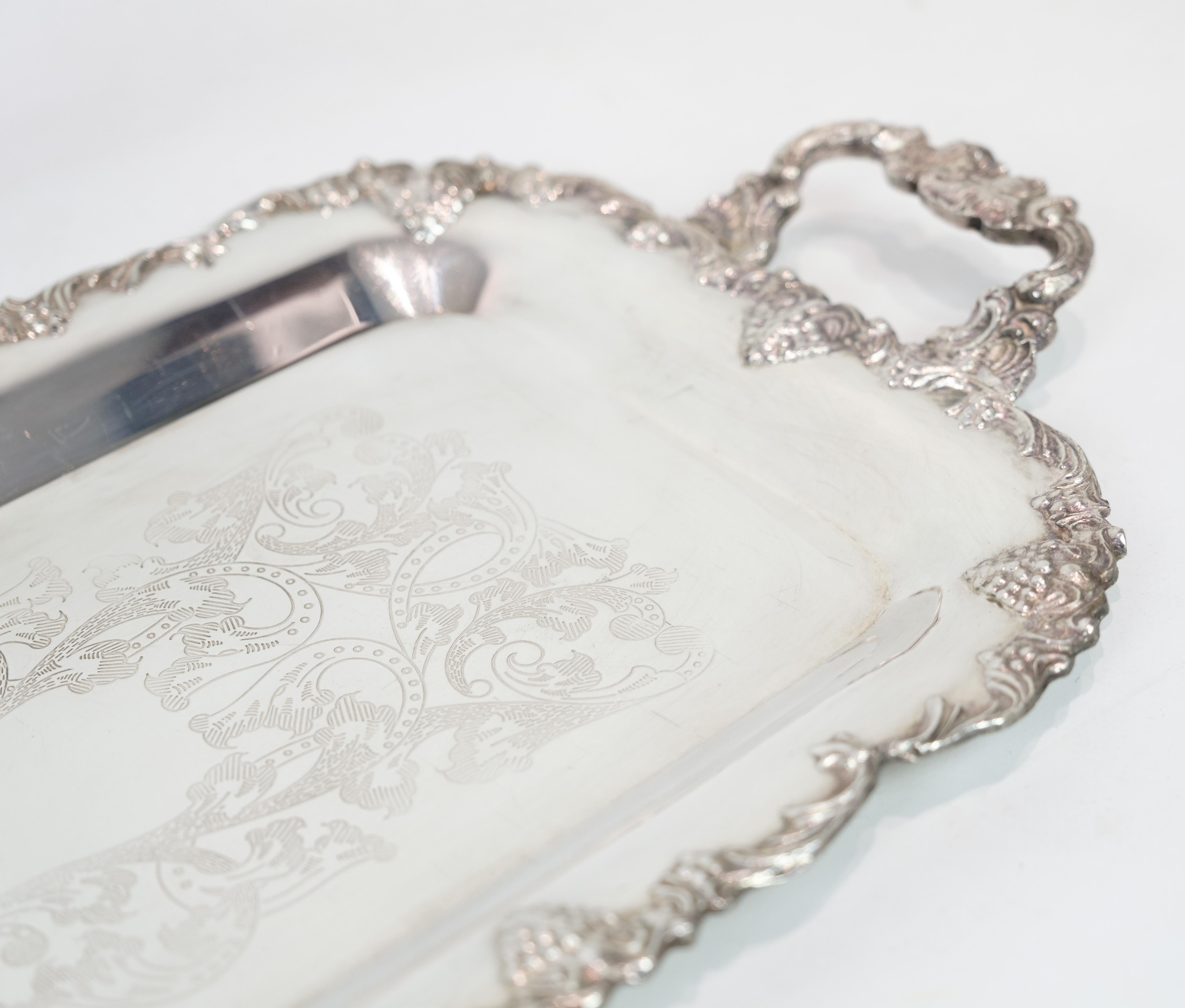 Mid-20th Century Dish, Silver Plated Brass from 1930's  For Sale
