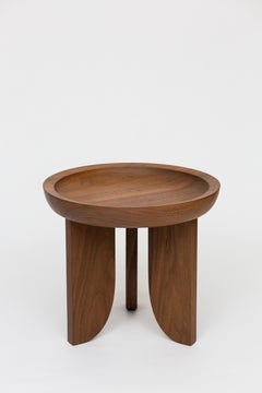 Dish Solid Wood Sculptural Carved Side Walnut