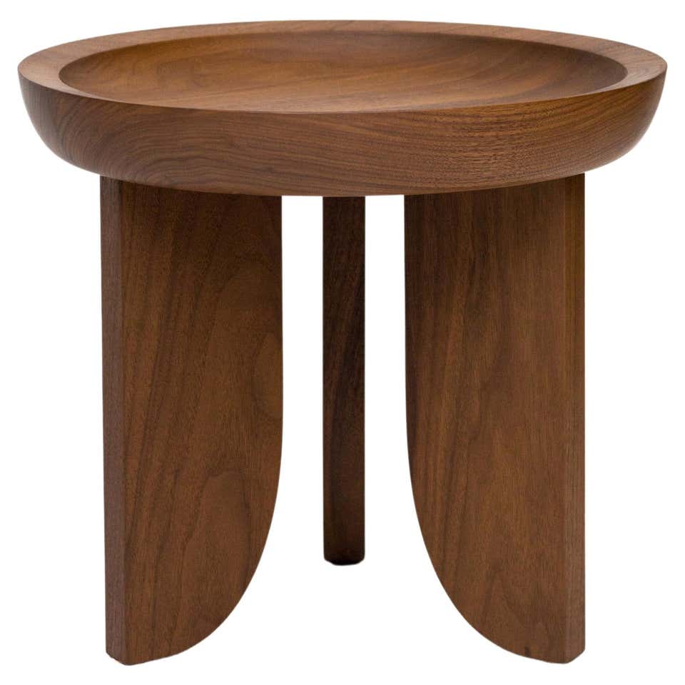 Sculptural Stool / Side Table Carved from Solid Mango Wood Modern ...