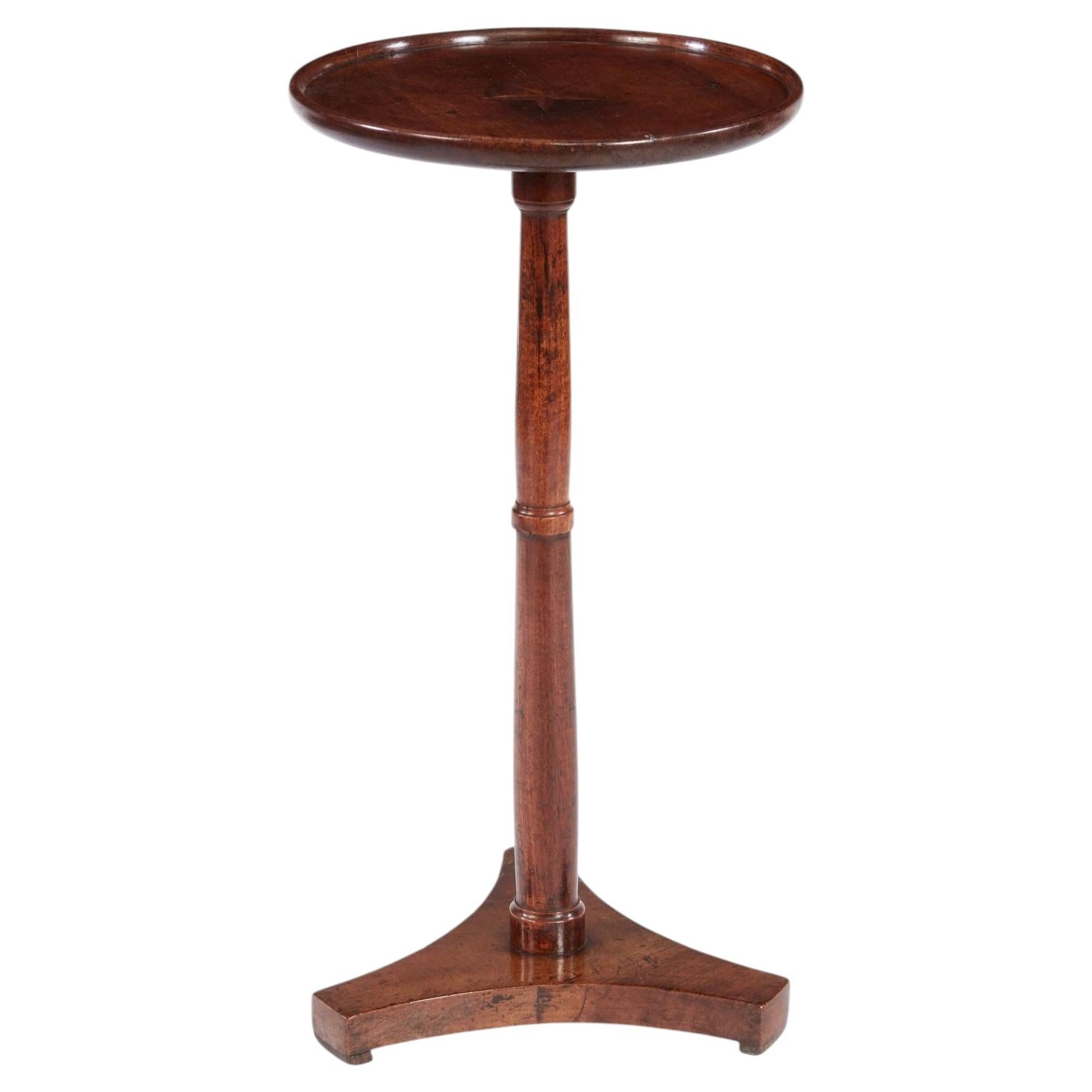 Dish Top Triangular Base Table For Sale