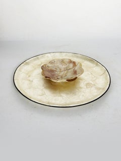 Dish with a scale-like effect and trinket tray, 20th